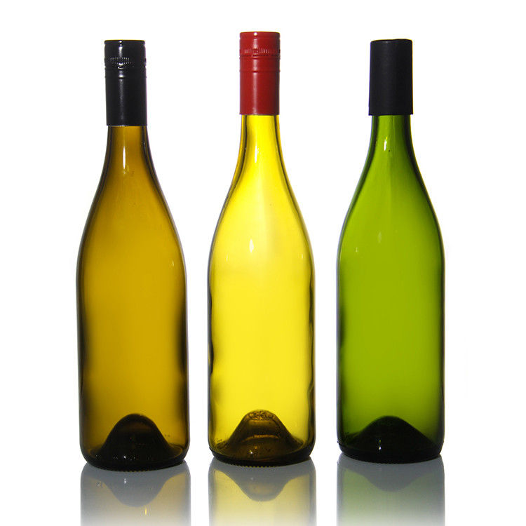Bottiglia rotonda di vino di Borgogna personalizzata da 750 ml con tappo di sughero
