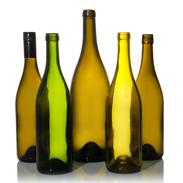 Bottiglia rotonda di vino di Borgogna personalizzata da 750 ml con tappo di sughero