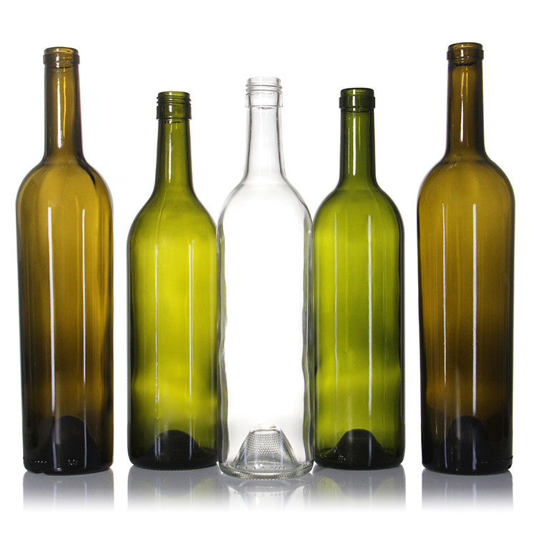 Bottiglia rotonda di vino di Borgogna personalizzata da 750 ml con tappo di sughero