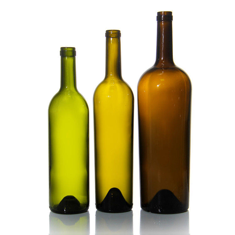 Etichetta personalizzata 500 ml 750 ml Frosted Clear Black Round Wine Wine Bottles For Wedding