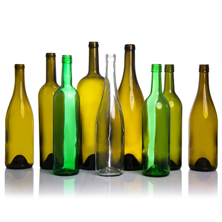 Etichetta personalizzata 500 ml 750 ml Frosted Clear Black Round Wine Wine Bottles For Wedding