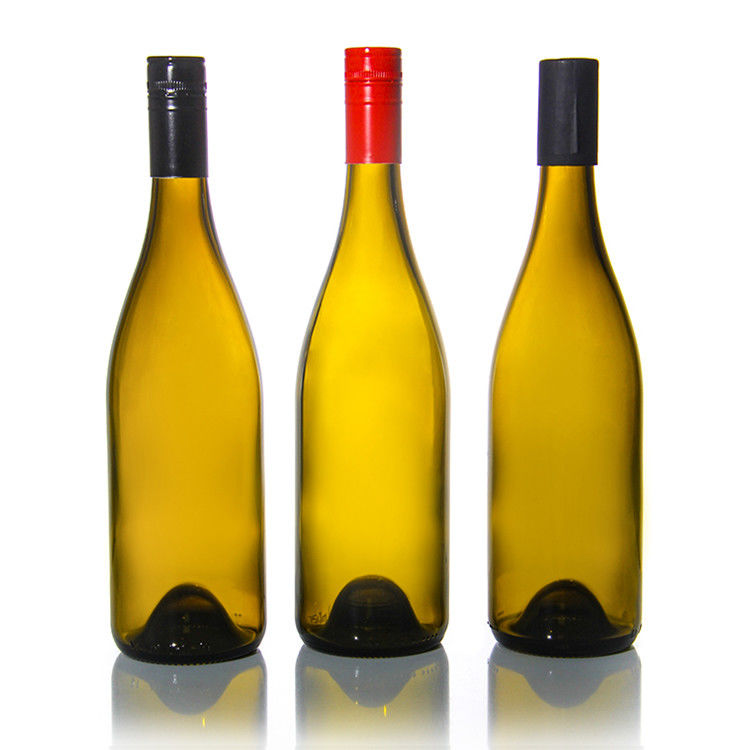 Etichetta personalizzata 500 ml 750 ml Frosted Clear Black Round Wine Wine Bottles For Wedding
