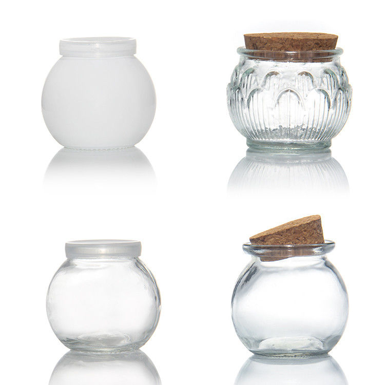 100 ml 200 ml mini rotondo vetro trasparente yogurt latte budino barattolo con tappo di legno