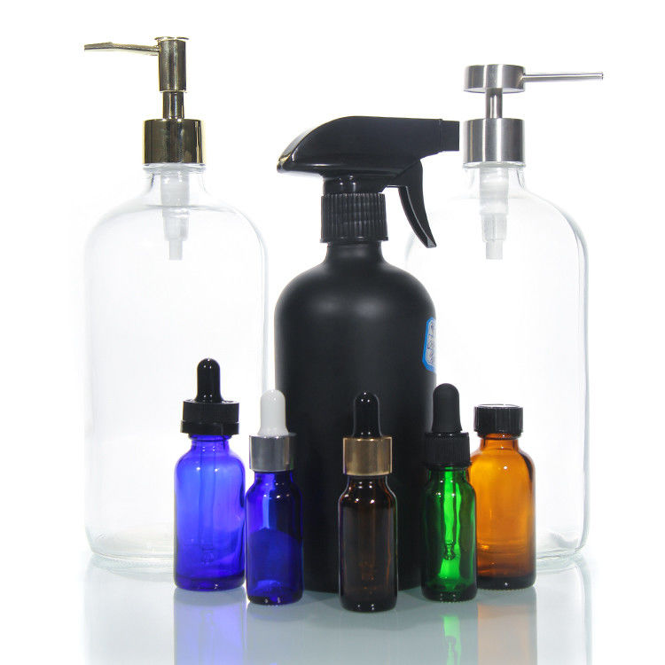 30 ml 120 ml Pompa di vetro Lozione Spray Crema Roller Dropper Serum Bottiglia Contenitore Per Imballaggi Cosmetici