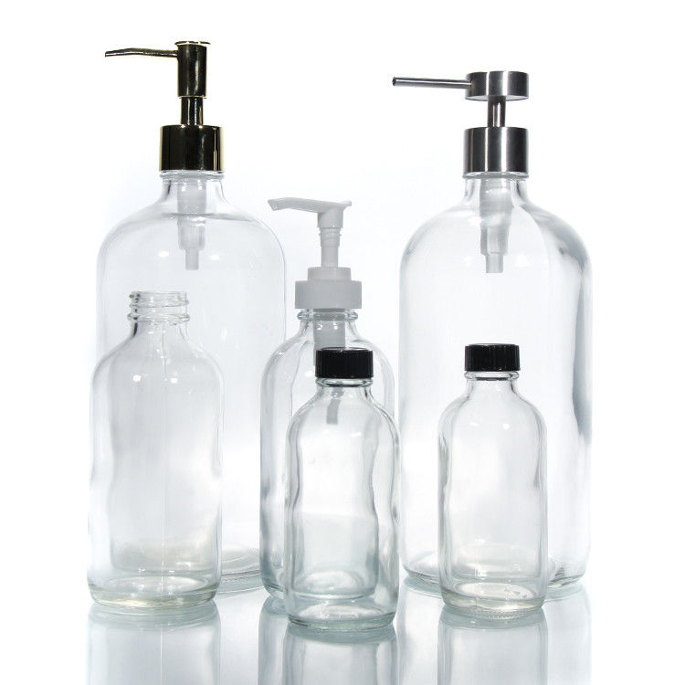 30ml 50ml 60ml 80ml 100ml Lozione Siero Vetro congelato Bottiglia di olio per il corpo con pompa per la cura della pelle