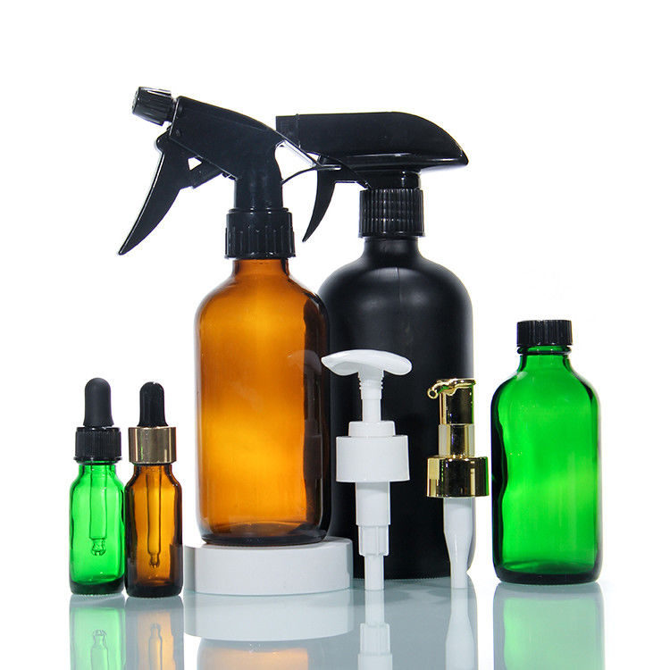 Bottiglia di vetro di lusso di colore vuoto Bottiglia di vetro con pompa di lozione Bottiglie di vetro cosmetici