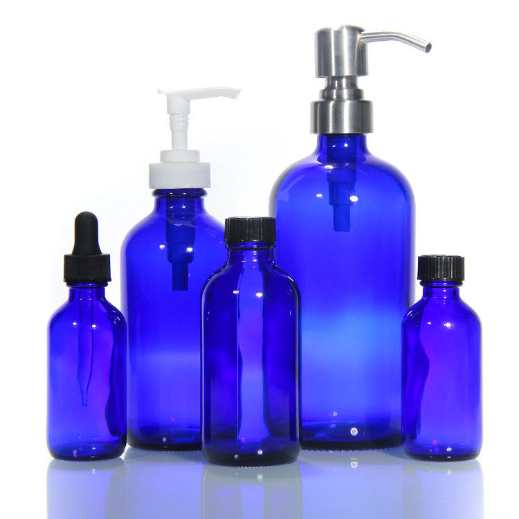 Bottiglia di vetro di lusso di colore vuoto Bottiglia di vetro con pompa di lozione Bottiglie di vetro cosmetici