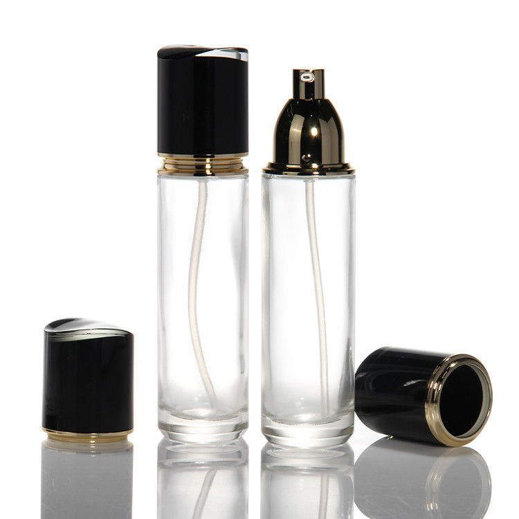 Bottone di pompa di stampa per viaggi Bottiglie di lozioni essenziali Bottiglie di crema Contenitore cosmetico Vetro Contenitori cosmetici vuoti