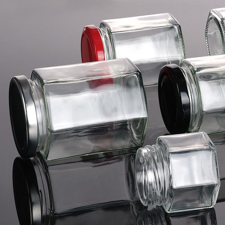 Bottiglia vuota di miele Mini Vaso Esagonale di miele 500ml 380ml 180ml 90ml 45ml con coperchio