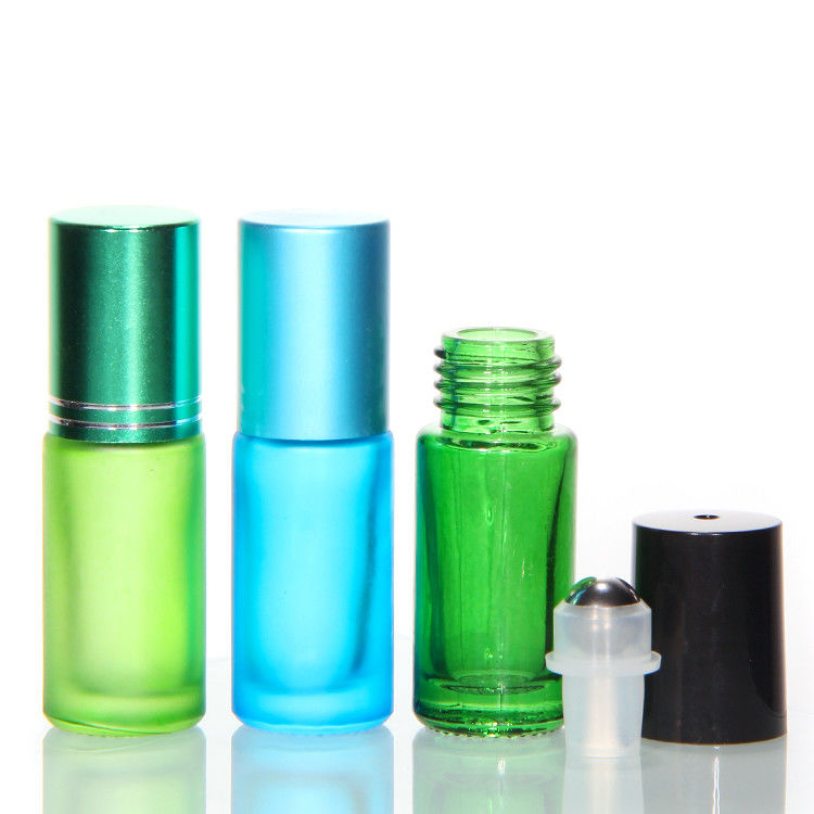 Nuove bottiglie di vetro a rulli di olio essenziale con palla d' acciaio 10 ml bottiglia a rulli di ambra con bottiglia di profumo