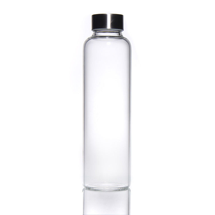 Nuovo design 350ml/500ml Bottiglia d'acqua in vetro ad alto borosilicato con coperchio in acciaio inossidabile