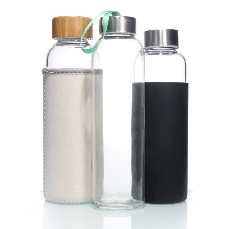 Logo personalizzato Bottiglie d'acqua di vetro ad alto borosilicato Tumbler BPA FREE Bottiglia d'acqua potabile