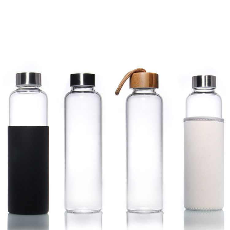 Bottiglia di vetro di fabbrica 420ml 600ml Borosilicato Bottiglia da bere per sport acquatici