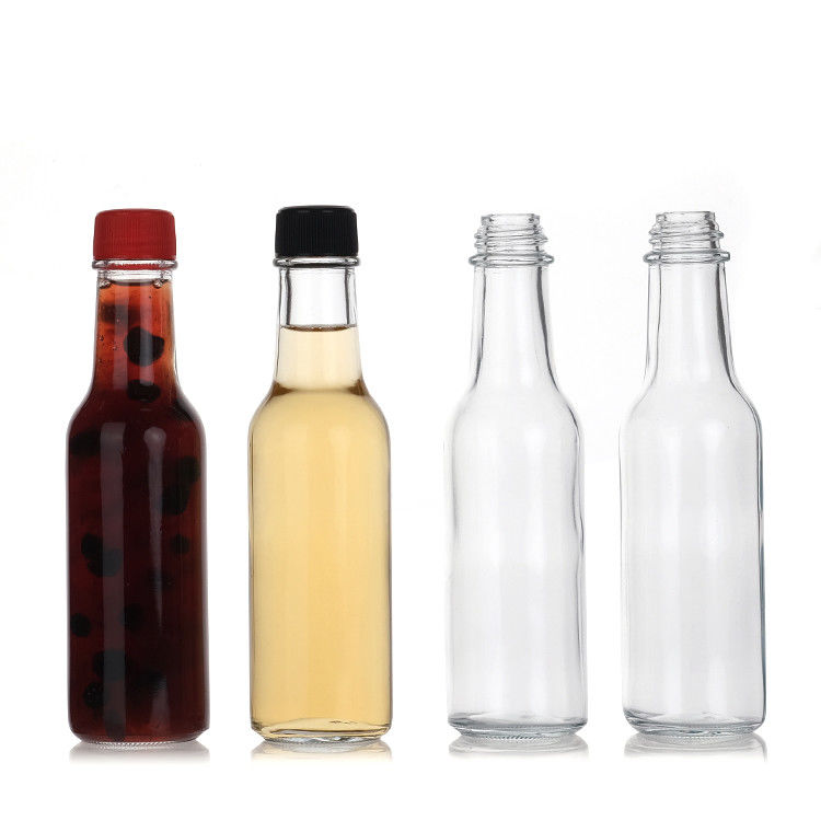 Fabbrica all'ingrosso 5 oz 8 oz Woozy Bottiglie Ketchup Salsa al pepe Bottiglia di vetro con tappo Pp