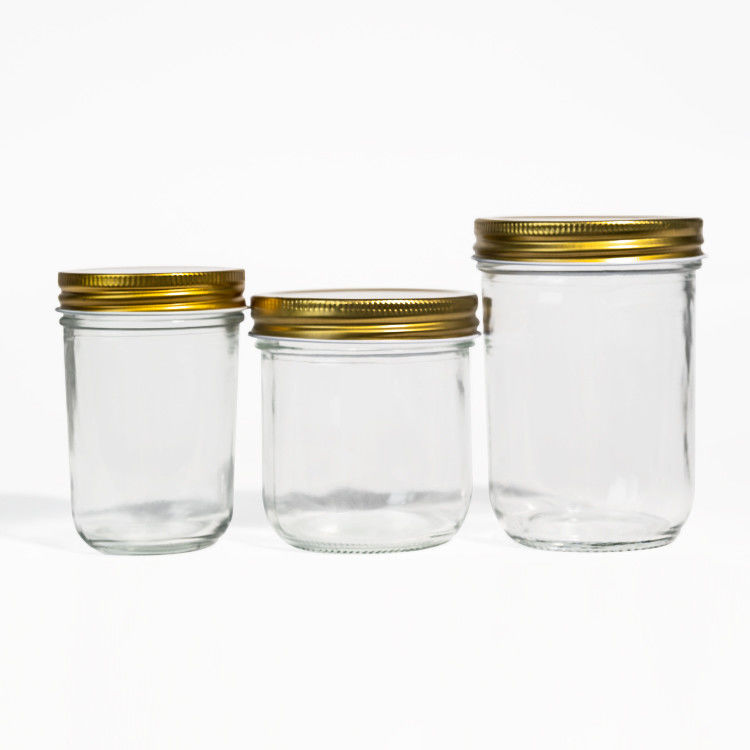 Custom 380ml 470ml 750ml 1000ml 16oz 24oz 32oz Large Mouth Mason Glass Jar With Lid in Bulk
