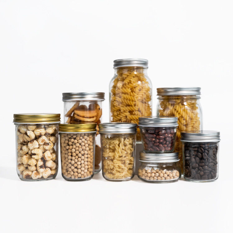 Custom 380ml 470ml 750ml 1000ml 16oz 24oz 32oz Large Mouth Mason Glass Jar With Lid in Bulk
