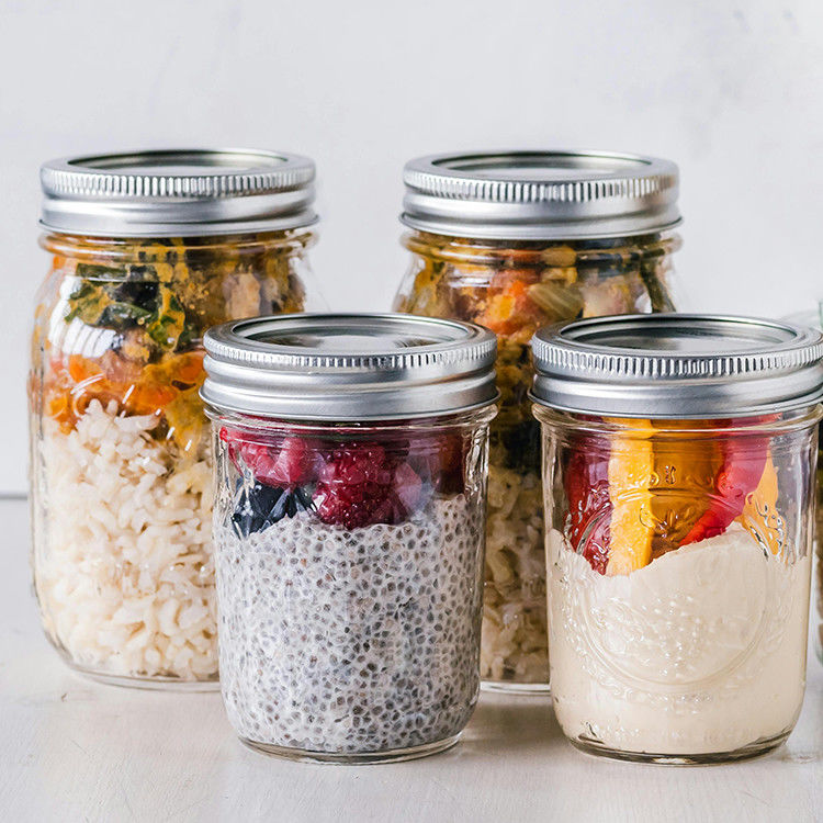 Custom 380ml 470ml 750ml 1000ml 16oz 24oz 32oz Large Mouth Mason Glass Jar With Lid in Bulk